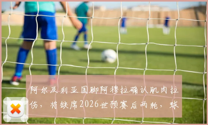 阿尔及利亚国脚阿穆拉确认肌肉拉伤,将缺席2026世预赛后两轮,球队中场面临重大考验